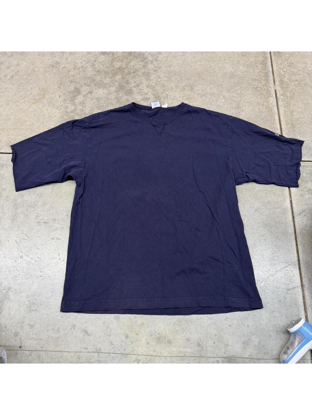 vintage levis silver tab navy blue made in usa blank shirt size xl